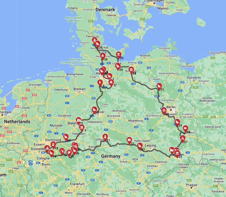 Map for Hamburg Roundtrip - Northern Germany